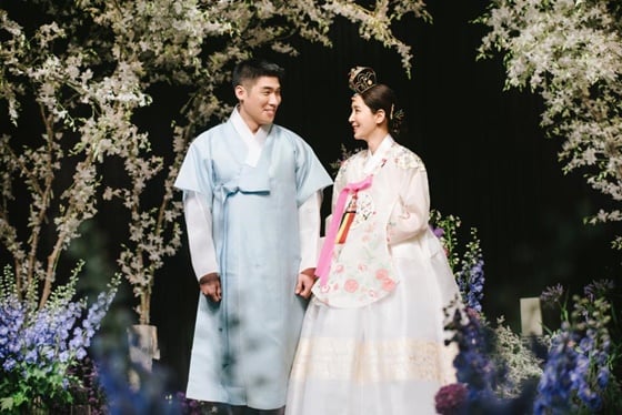 결혼식을 올린 차세찌, 한채아 / 사진=미스틱 엔터테인먼트