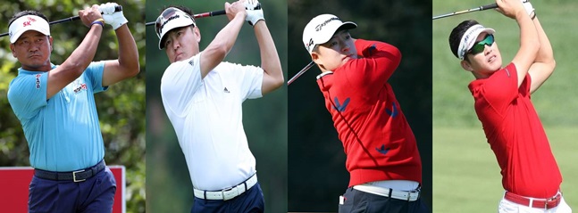 2018 제네시스 챔피언십에출전하는 최경주-위창수-김승혁-김형성. /사진=스포티즌