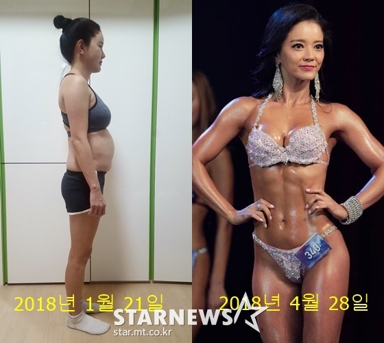 '머슬여제' 최은주가 공개한 비포 앤 애프터 사진 / 사진=스타뉴스