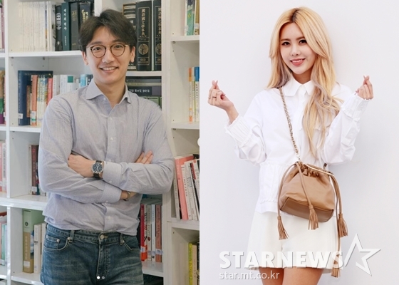 걸그룹 티아라 큐리와 장천 변호사가 두 번재 열애설에 휩싸였으나 묵묵부답으로 일관하고 있다. /사진=장천 변호사 인스타그램 캡처, 스타뉴스