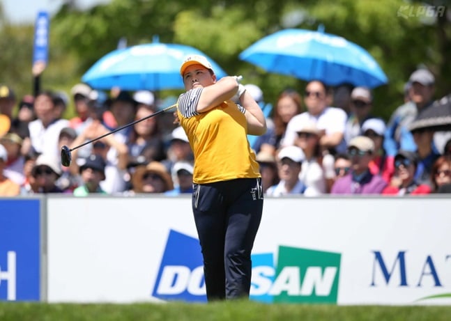 KLPGA 투어 2018 두산 매치플레이 챔피언십 4강에 오른 박인비. /사진=KLPGA 제공