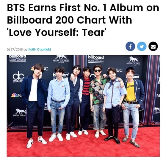 방탄소년단 / 사진=빌보드