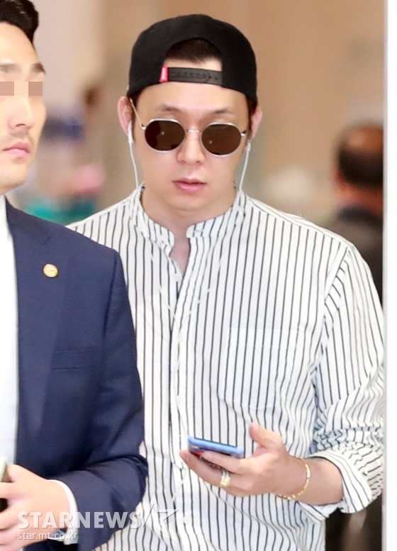 박유천이 일본 팬미팅을 마치고 지난 3일 입국하고 있는 모습 /사진=임성균 기자
