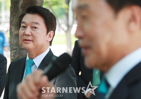 안철수 바른미래당 서울시장 후보, 손학규 상임선대위원장/사진=머니투데이