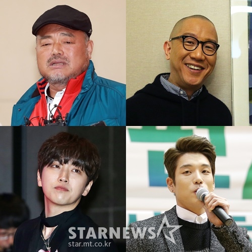 (왼쪽 위부터 시계방향) 김흥국, 남궁연, 창민, B1A4 산들 /사진=스타뉴스