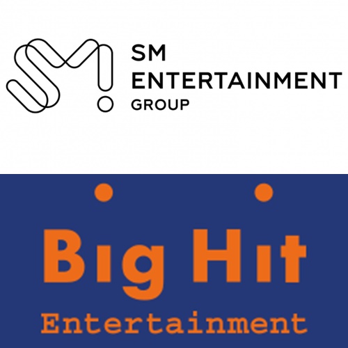 (위부터) SM엔터테인먼트, 빅히트엔터테인먼트 로고 /사진제공=SM엔터테인먼트, 빅히트엔터테인먼트