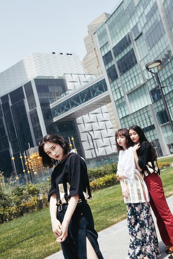 안쥬르므 사사키 리카코, 카츠다 리나, 와다 아야카(왼쪽부터)/사진제공=웹티비아시아