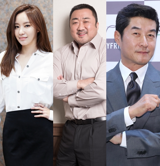김아중,마동석,김상중이 영화 '나쁜녀석들'로 호흡을 맞춘다/사진=머니투데이 스타뉴스, 킹엔터테인먼트, 롯데엔터테인먼트