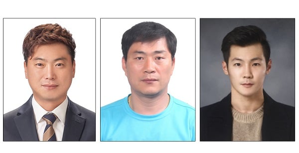 넥센 히어로즈가 24일 KIA 타이거즈전에서 '히어로 데이' 행사를 연다. 사진은 화재현장에서 의식을 잃고 쓰러진 주민을 구해낸 김영진, 김해원, 박재홍 씨. /사진=넥센 히어로즈 제공