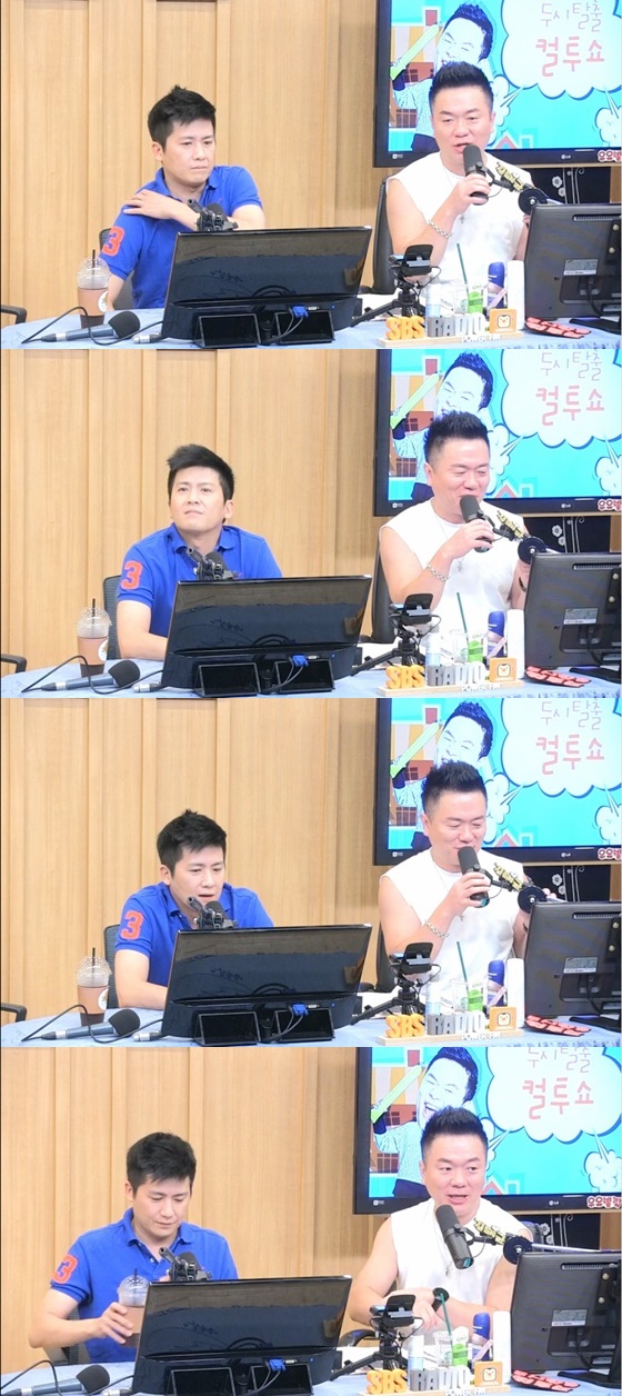 가수 홍경민(왼쪽)과 개그맨 김태균(오른쪽) /사진= SBS 라디오 파워FM '두시탈출 컬투쇼' 보는 라디오 방송화면