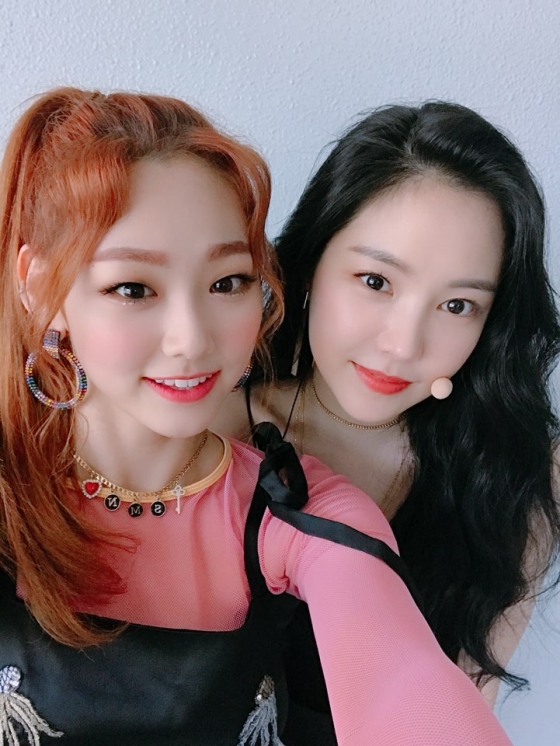 구구단 미나(왼쪽)와 에이핑크 손나은