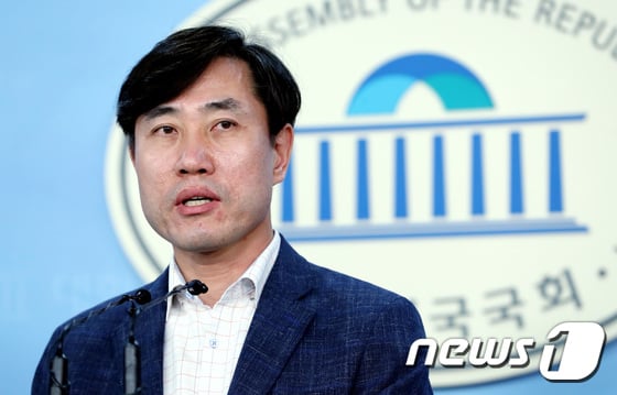 하태경 바른미래당 의원이 당 대표 출마 선언을 하는 모습 /사진=뉴스1