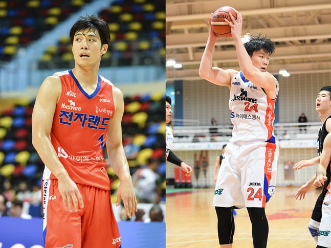 홍경기(왼쪽)와 박봉진 / 사진=KBL 제공