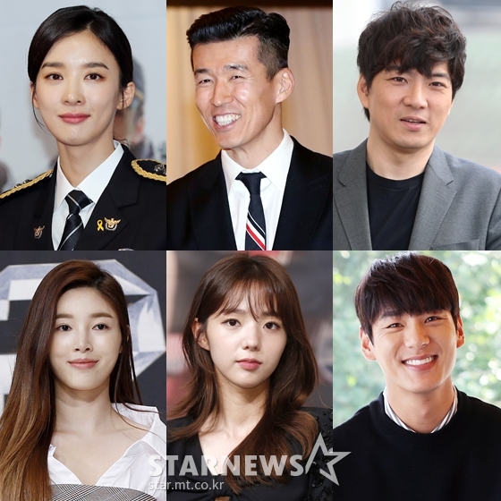 이청아, 션, 송일국, 곽시양, 채수빈, 유승옥(사진 왼쪽 위부터 시계방향으로)/사진=스타뉴스