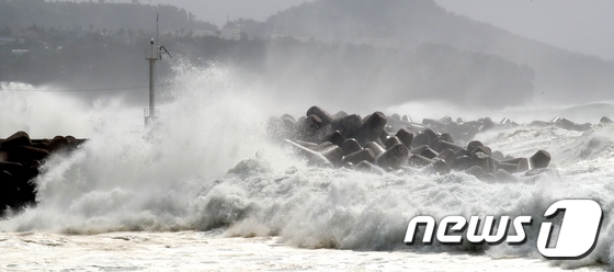 제19호 태풍 '솔릭'이 북상하면서 제주국제공항을 오가는 항공기 전편이 결항됐다. / 사진=뉴스1