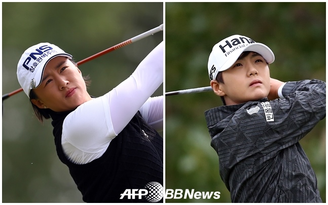 양희영(왼쪽)과 박성현 / 사진=AFPBBNews=뉴스1