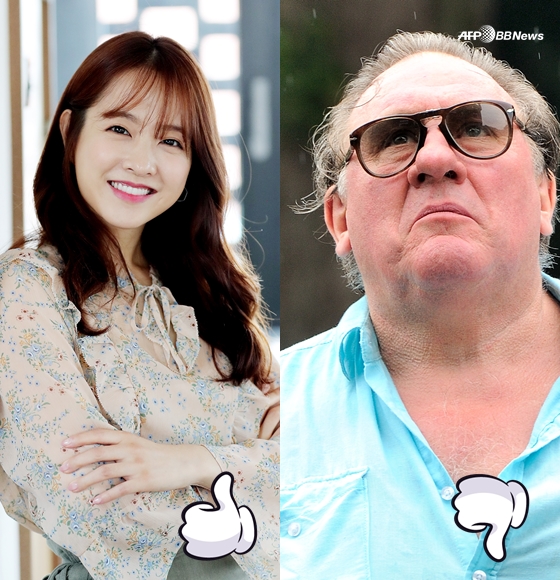 최고의 한주를 보낸 박보영과 최악의 한주를 보낸 제라드 드파르디외/사진=머니투데이 스타뉴스,AFPBBNews=뉴스1