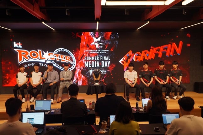 2018 LCK 서머 결승전 미디어데이가 4일 열렸다. /사진=라이엇 게임즈 제공
