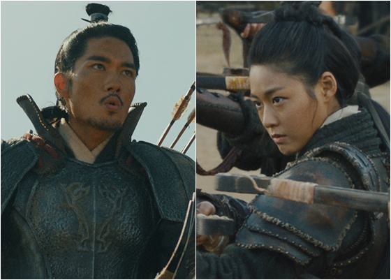 영화 '안시성'의 엄태구와 설현 / 사진='안시성' 스틸컷