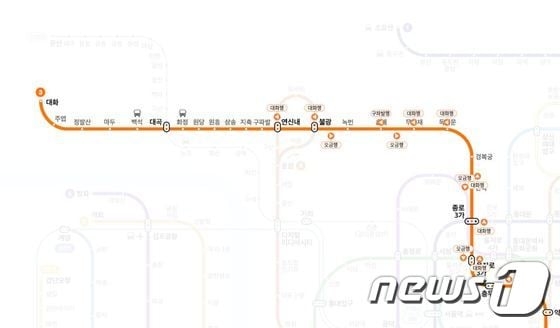 지하철 3호선 차질운행 구간/사진제공=뉴스1