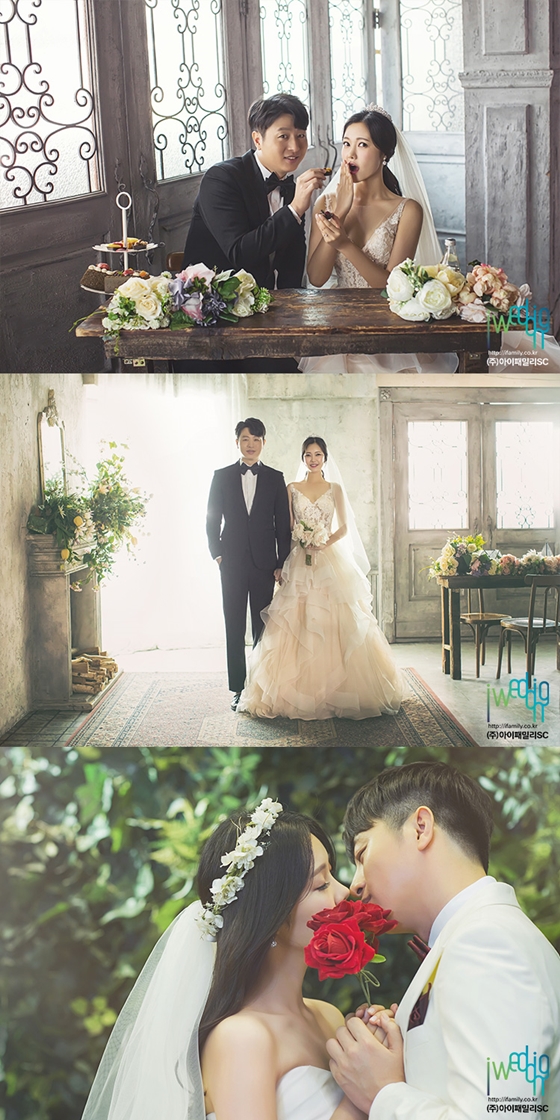 유상무 김연지 웨딩화보/사진제공=라망스튜디오