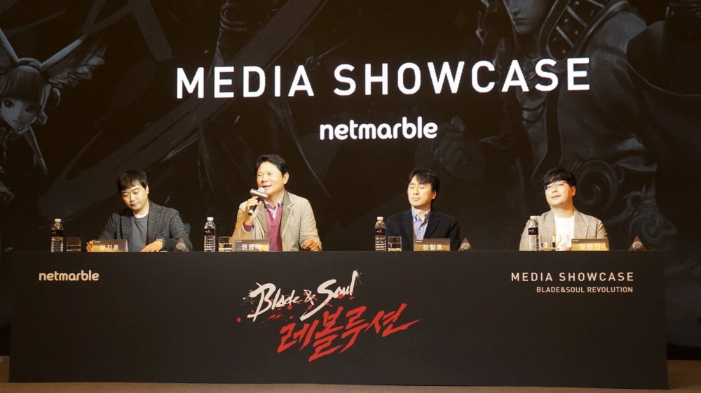넷마블 강지훈 사업본부장, 권영식 대표, 체리벅스 정철호 대표, 장현진 개발총괄