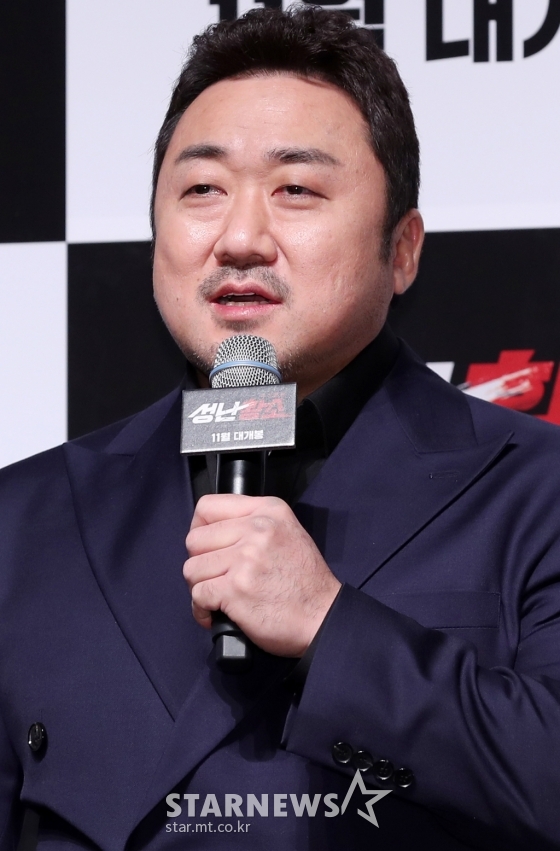 마동석이 할리우드 제작자와 많은 이야기를 나누고 있다고 밝혔다/사진=김휘선 기자