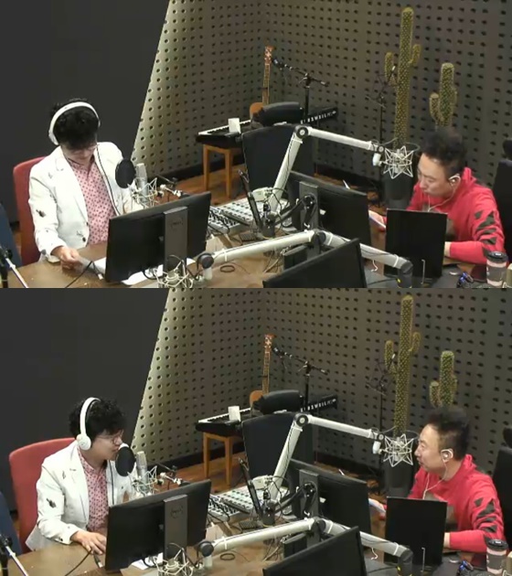 개그맨 겸 프로 포커플레이어 김학도(왼쪽), 개그맨 박명수 /사진=KBS 라디오 쿨FM '박명수의 라디오쇼' 보이는 라디오 방송화면 캡처
