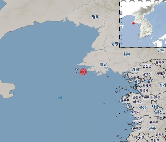 지진 발생 위치 /사진=기상청 홈페이지