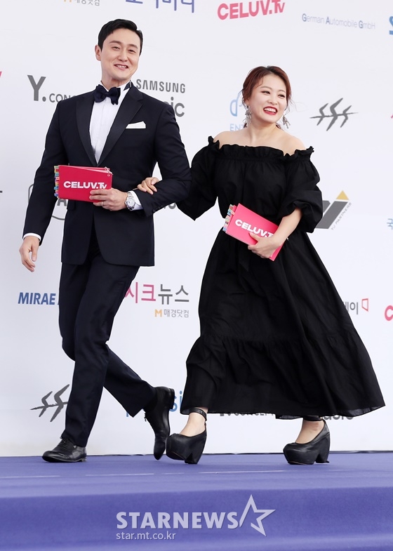 개그맨 김원효(왼쪽), 심진화 부부 /사진=김휘선 기자