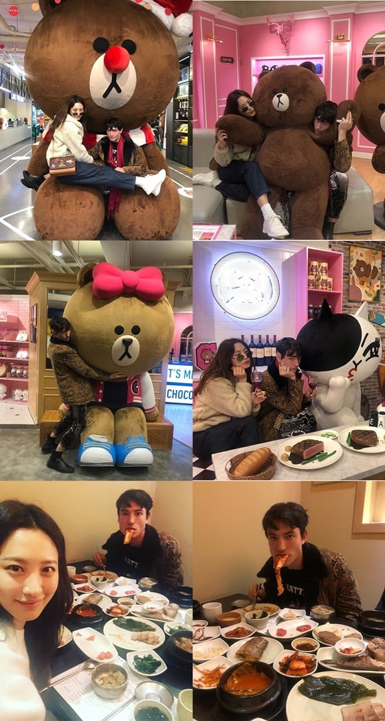 배우 수현, 에즈라 밀러 /사진=수현 인스타그램