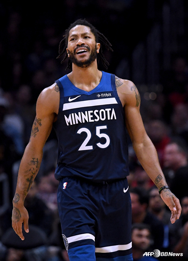 미국프로농구(NBA) 미네소타 팀버울브스의 데릭 로즈. / 사진=AFPBBNews=뉴스1
