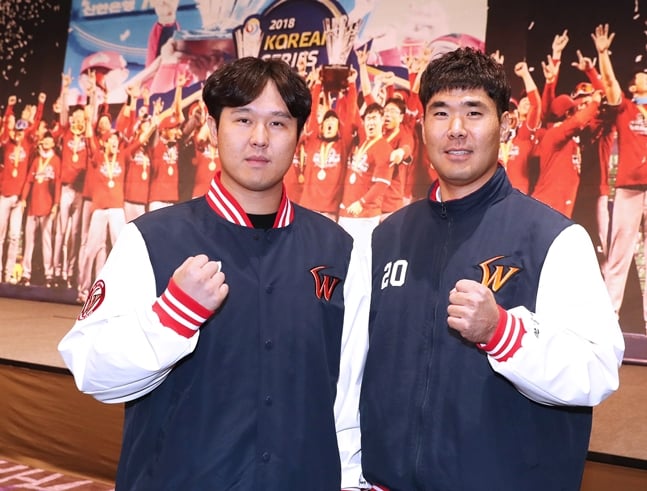 최정(왼쪽)과 이재원 /사진=SK 와이번스 제공