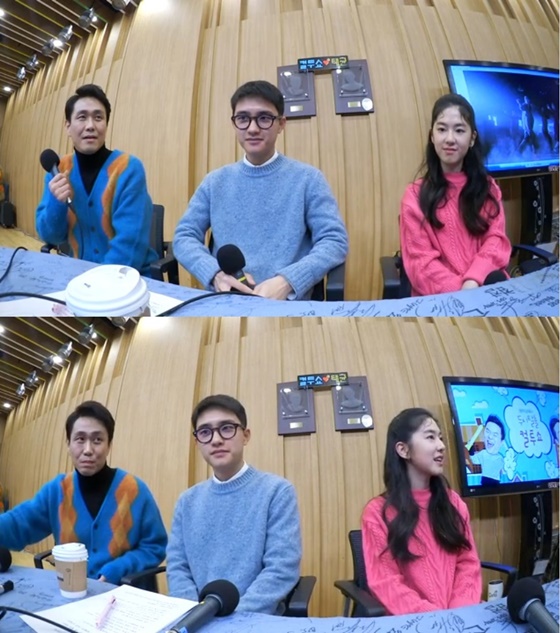 영화 '스윙키즈'에 출연하는 배우 오정세, 도경수, 박혜수(왼쪽부터) /사진=SBS 라디오 파워FM '두시탈출 컬투쇼' 보는 라디오 방송화면 캡처