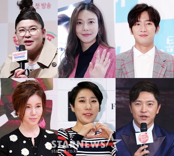 방송인 이영자(왼쪽 위부터 시계방향), 배우 차예련, 이상엽, 안재모, 개그우먼 김영희, 배우 임예진 /사진=스타뉴스