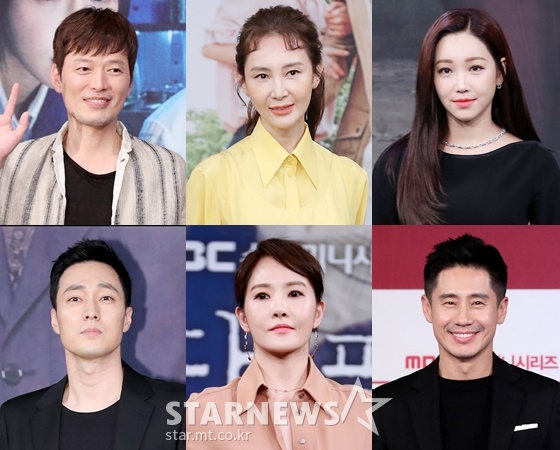 정재영(왼쪽 위부터 시계방향), 채시라, 이유리, 신하균, 김선아, 소지섭 /사진=스타뉴스