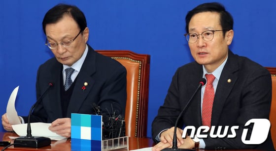 발언하는 홍영표 더불어민주당 원내대표 /사진=뉴스1