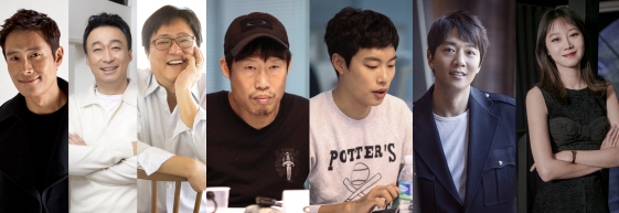 이병헌과 이성민 곽도원 등 '남산의 부장들'과 유해진, 류준열 등 '전투' 출연진, 그리고 김래원과 공효진 등 '가장 보통의 연애' 출연배우들.