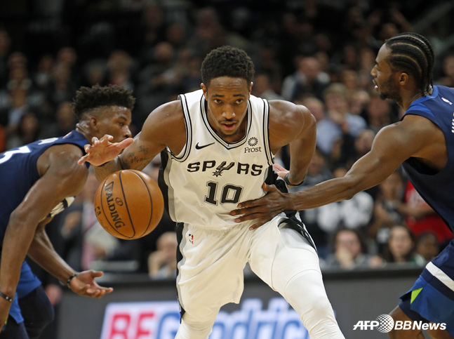 미국프로농구(NBA) 샌안토니오 스퍼스의 더마 드로잔. / 사진=AFPBBNews=뉴스1
