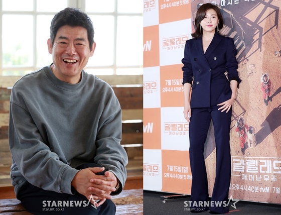 배우 성동일(왼쪽) 하지원 /사진=임성균 기자, 김창현 기자