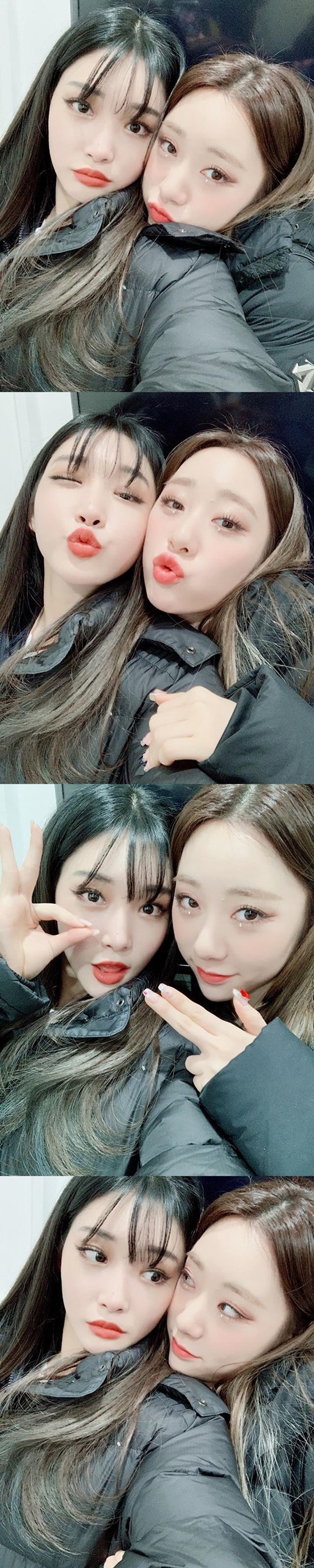가수 청하(왼쪽), 그룹 우주소녀 연정 /사진=청하 공식 인스타그램