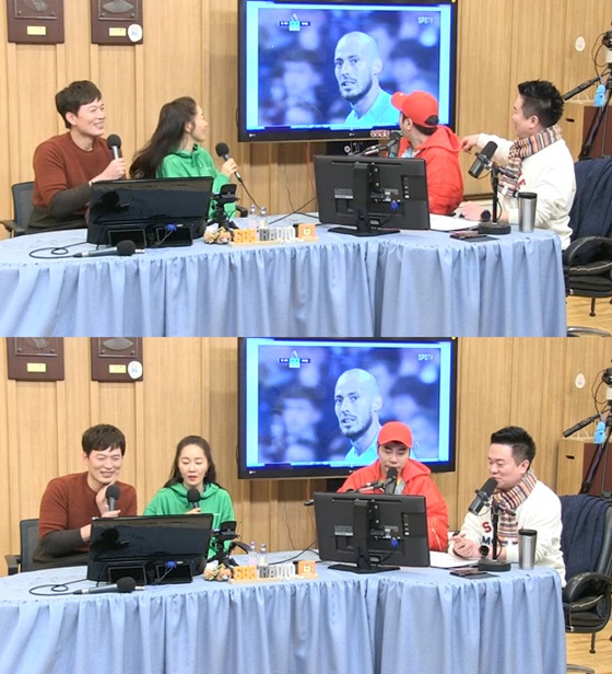 (왼쪽부터)배우 정재영 엄지원, 가수 뮤지, 개그맨 김태균 /사진=SBS 라디오 파워FM '두시탈출 컬투쇼' 보는 라디오 캡처