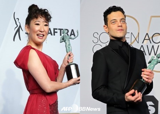 배우 산드라 오(왼쪽), 라미 말렉/AFPBBNews=뉴스1