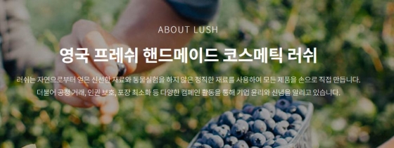 /사진=러쉬 홈페이지 캡처