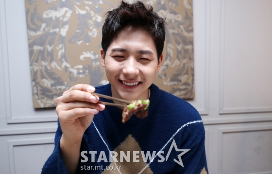 스타뉴스와 입대 전 마지막 인터뷰를 가진 B1A4 신우 /사진=김휘선 기자