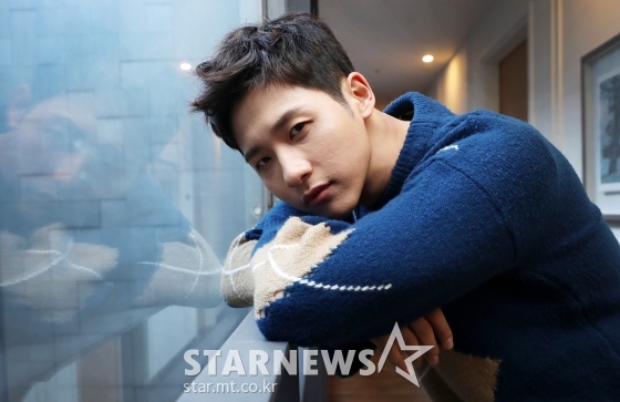 스타뉴스와 입대 전 마지막 인터뷰를 가진 B1A4 신우 /사진=김휘선 기자