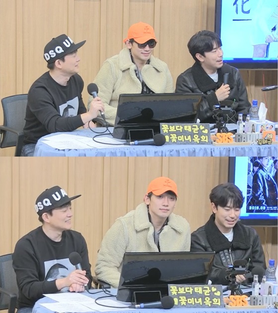 영화 '자전차왕 엄복동'에 출연하는 배우 이범수, 정지훈, 이시언(왼쪽부터) /사진=SBS 라디오 파워FM '두시탈출 컬투쇼' 보는 라디오 방송화면 캡처