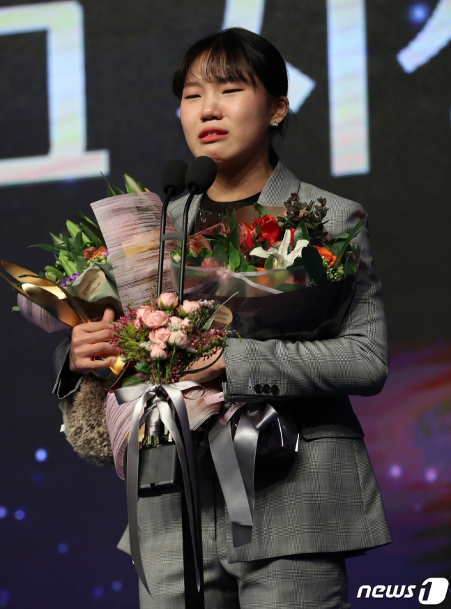 신인왕에 오른 우리은행 박지현. /사진=뉴스1