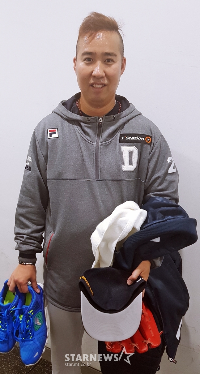 17일 키움과 시범경기를 앞두고 만난 두산 유희관. /사진=김우종 기자