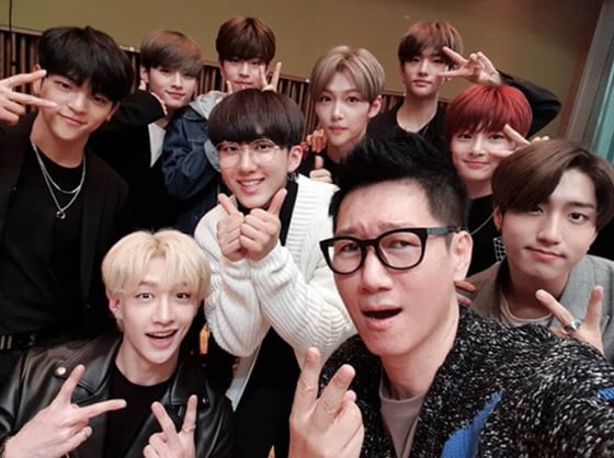 지석진과 스트레이키즈./사진=지석진 인스타그램